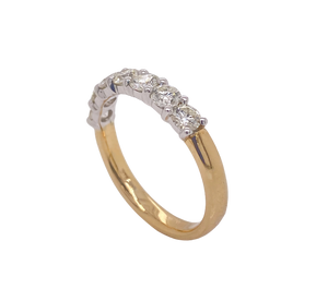 9ct White and Yellow Gold Diamond Ring. CYR1649
