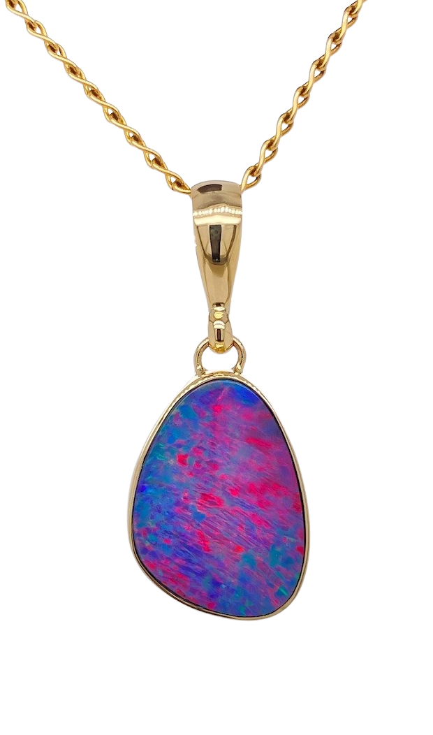 9ct Yellow Gold Opal Pendant. GA-395