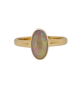 9ct Yellow Gold Opal Ring. GA-400