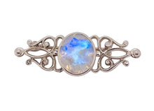 Load image into Gallery viewer, Sterling Silver Moonstone Lace Brooch. J347SM
