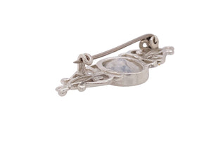 Sterling Silver Moonstone Lace Brooch. J347SM