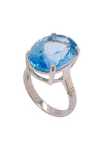 Load image into Gallery viewer, Sterling Silver Blue Topaz Ring. GA-411
