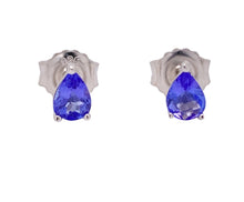 Load image into Gallery viewer, Sterling Silver Tanzanite Stud Earrings. YS13
