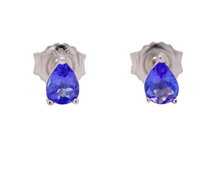 Sterling Silver Tanzanite Stud Earrings. YS13