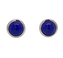 Load image into Gallery viewer, Sterling Silver Lapis Lazuli Stud Earrings. YS4
