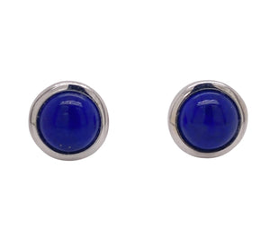 Sterling Silver Lapis Lazuli Stud Earrings. YS4