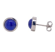 Load image into Gallery viewer, Sterling Silver Lapis Lazuli Stud Earrings. YS4

