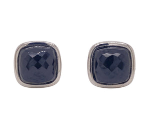 Sterling Silver Onyx Stud Earrings. YS7