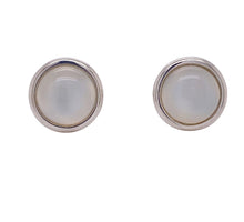 Load image into Gallery viewer, Sterling Silver Moonstone Stud Earrings. YS3
