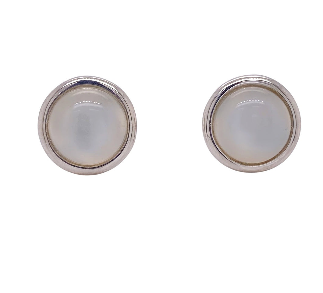 Sterling Silver Moonstone Stud Earrings. YS3