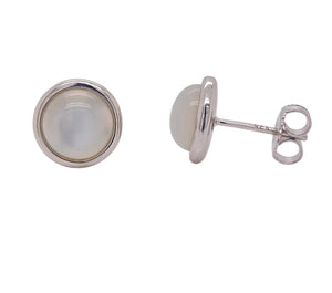 Sterling Silver Moonstone Stud Earrings. YS3