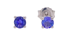 Load image into Gallery viewer, Sterling Silver Tanzanite Stud Earrings. YS11
