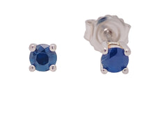 Load image into Gallery viewer, Sterling Silver Sapphire Stud Earrings. YS10
