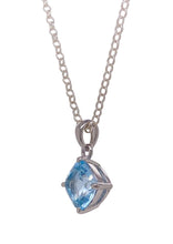 Load image into Gallery viewer, Sterling Silver Blue Topaz Pendant. YS16
