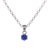 Load image into Gallery viewer, Sterling Silver Sapphire Pendant. YS18
