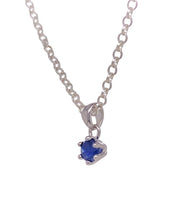 Load image into Gallery viewer, Sterling Silver Sapphire Pendant. YS18

