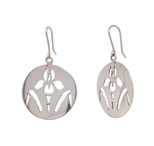 Load image into Gallery viewer, Sterling Silver Iris Earrings. J460S
