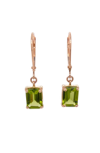 Load image into Gallery viewer, 9ct Rose Gold Peridot Earrings. GA-410

