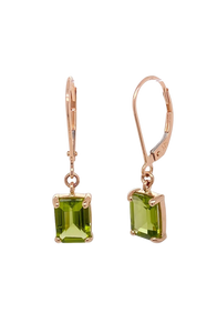 9ct Rose Gold Peridot Earrings. GA-410