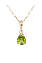 Load image into Gallery viewer, 9ct Yellow Gold Peridot Pendant. GA-414
