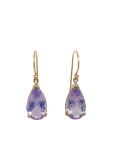 9ct Yellow Gold Lavender Amethyst Earrings. GA-420