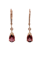 Load image into Gallery viewer, 9ct Rose Gold Pink Tourmaline Earrings. GA-423
