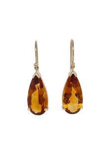9ct Yellow Gold Citrine Earrings. GA-417