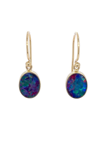 Load image into Gallery viewer, 9ct Yellow Gold Opal Earrings. GA-416
