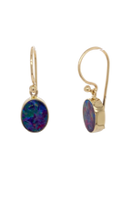 Load image into Gallery viewer, 9ct Yellow Gold Opal Earrings. GA-416
