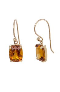 9ct Yellow Gold Citrine Earrings. GA-421