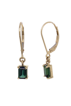 Load image into Gallery viewer, 9ct Yellow Gold Green Tourmaline Earrings. GA-419
