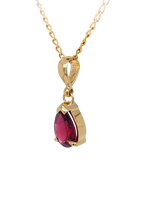 Load image into Gallery viewer, 9ct Yellow Gold Rhodolite Garnet Pendant. GA-425
