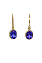 Load image into Gallery viewer, 9ct Yellow Gold Tanzanite Earrings. GA-422
