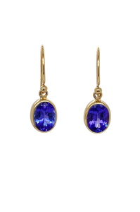 9ct Yellow Gold Tanzanite Earrings. GA-422