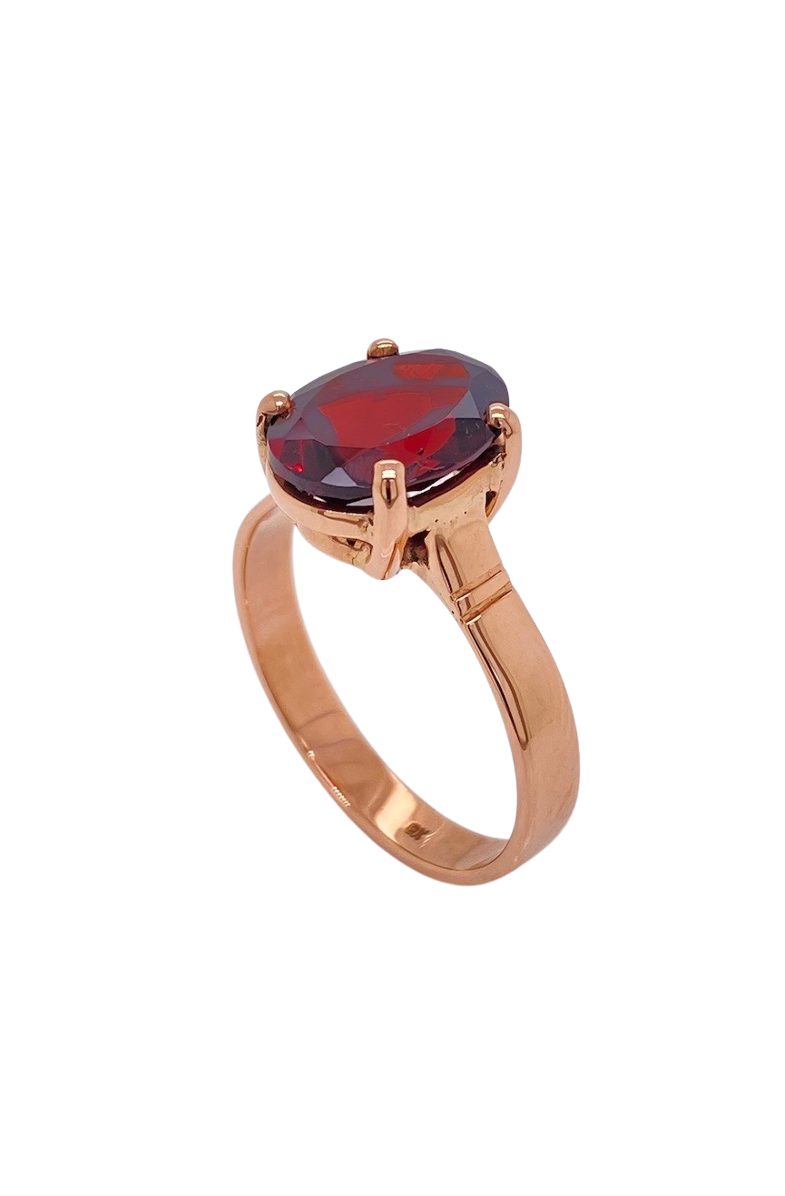 9ct Rose Gold Garnet Ring. GA-433