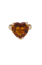 Load image into Gallery viewer, 9ct Yellow Gold Citrine Heart Ring. GA-429
