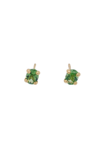 Load image into Gallery viewer, 9ct Yellow Gold Green Tourmaline Stud Earrings. GA-427
