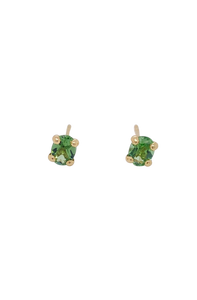 9ct Yellow Gold Green Tourmaline Stud Earrings. GA-427