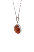 Load image into Gallery viewer, Sterling Silver Baltic Amber Pendant. GA-437
