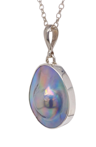 Sterling Silver Blister Pearl Pendant. GA-463
