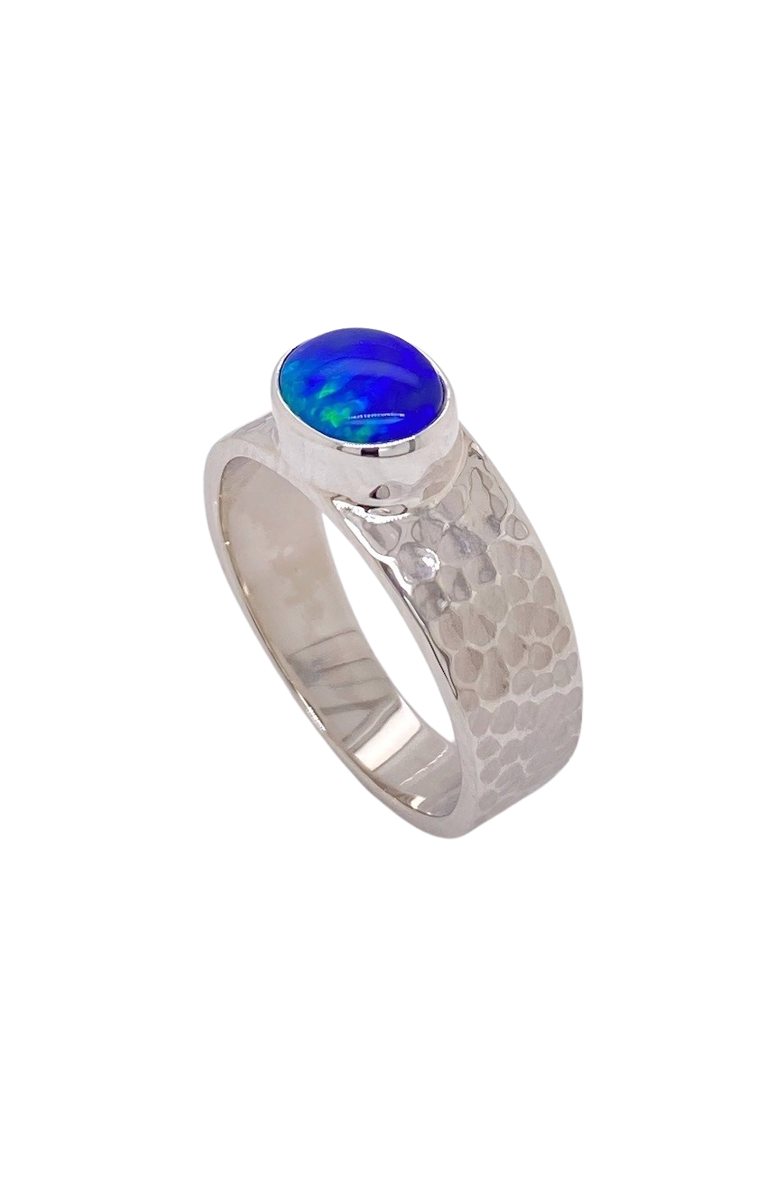 Sterling Silver Opal Ring. GA-464