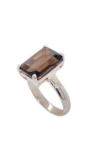 Sterling Silver Smokey Quartz Ring. GA-447