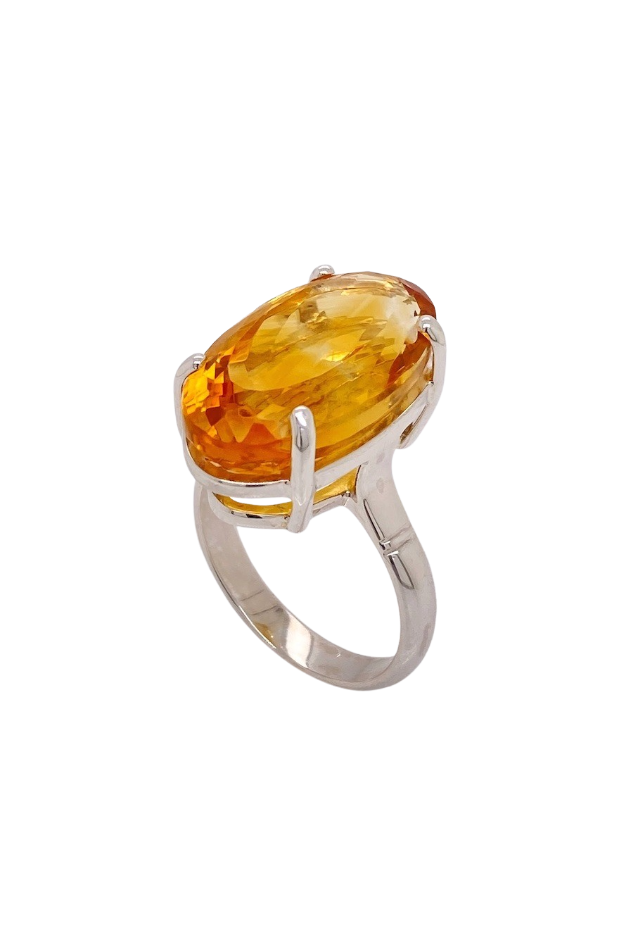Sterling Silver Citrine Ring. GA-445