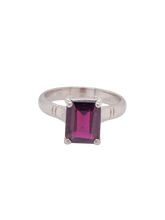 Load image into Gallery viewer, Sterling Silver Rhodolite Garnet Ring. GA-454
