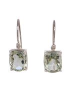 Load image into Gallery viewer, Sterling Silver Prasiolite Earrings. GA-448
