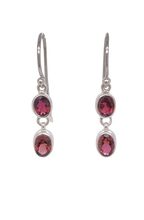 Load image into Gallery viewer, Sterling Silver Pink Tourmaline Earrings. GA-443
