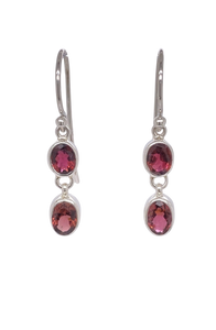 Sterling Silver Pink Tourmaline Earrings. GA-443