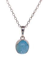 Load image into Gallery viewer, Sterling Silver Aquamarine Pendant. GA-442
