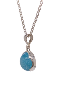 Sterling Silver Aquamarine Pendant. GA-442