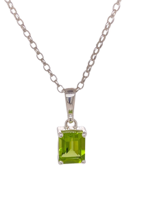 Sterling Silver Peridot Pendant. GA-457